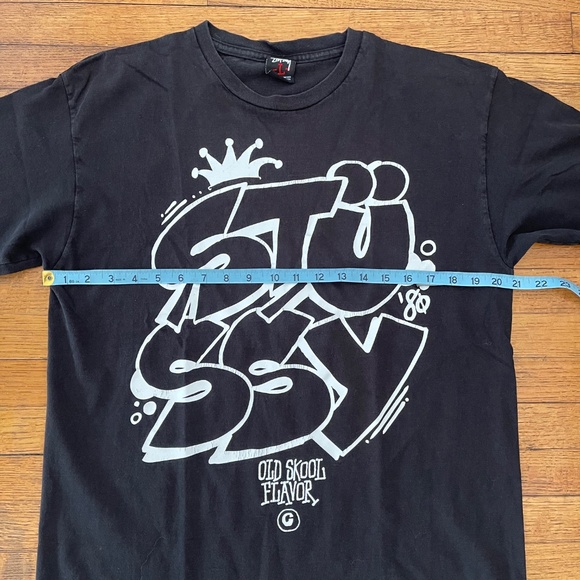 Vintage Y2K 90’s Stussy Graffiti Old Skool Flavor Short Sleeve T Shirt Sz Large - Picture 7 of 7